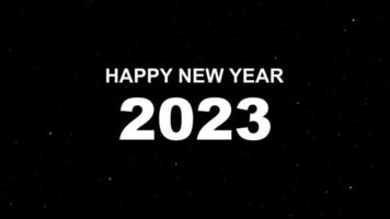 Happy New Year 2023 black background free footage video