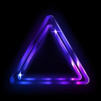 Colorful neon frame on a dark background, vector abstract illustration.