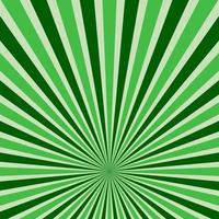 Abstract retro rays green background. vector