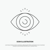 Eye Test Search Science Line Icon Vector