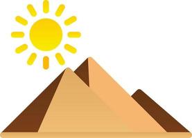 Egypt Pyramid Vector Icon Design