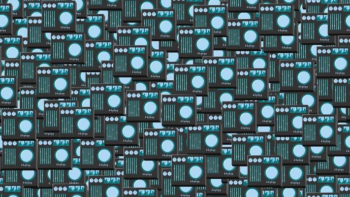 Seamless pattern endless with music audio dj consoles with vinyl old retro vintage hipster from 70s, 80s, 90s isolated on white background. Vector illustration
