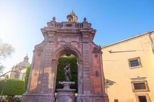 Santiago de Queretaro, Queretaro, Mexico - November 09, 2022 Neptune fountain in Santiago de Queretaro in Mexico photo