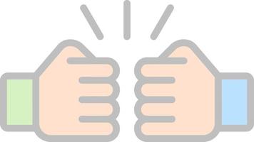 Fist Bump Vector Icon Design