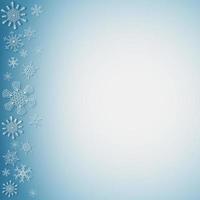 Rectangular frame with snowflakes on the left side vector