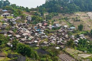 landscape of hill tribe village Thailand photo