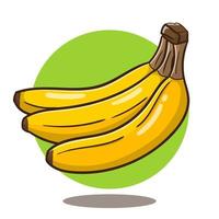 art illustration of cute cartoon banana, flat cartoon style icon. vector