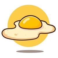 Art Illustration of cute cartoon omelet vector, flat cartoon style vector