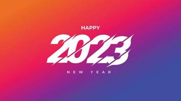 Fondo degradado de celebración de año nuevo 2023 vector