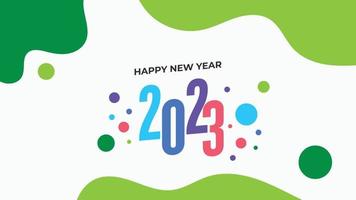 Vector modern colorful trend of 2023 new year background design