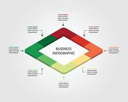 square chart template for infographic for presentation for 8 element vector