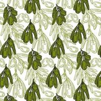 Pattern with olive branches. Retro decorative texture background for textile,paper,labels and etc. Vector