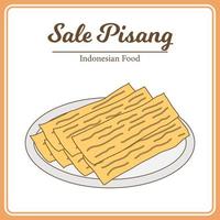 Delicious Traditional Indonesian Food Called Sale Pisang vector