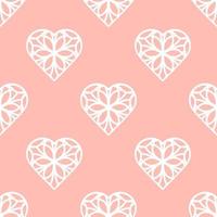 Vector seamless retro pattern with mosaic hearts. Can be used for wallpaper, pattern fills, web page background,surface textures