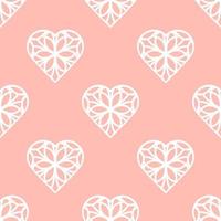 patrón retro vectorial sin costuras con corazones de mosaico. se puede utilizar para papel tapiz, rellenos de patrón, fondo de página web, texturas superficiales vector