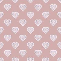 Vector seamless retro pattern with mosaic hearts. Can be used for wallpaper, pattern fills, web page background,surface textures