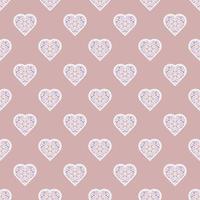 Vector seamless retro pattern with mosaic hearts. Can be used for wallpaper, pattern fills, web page background,surface textures