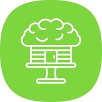 Tree House Vector Icon Design