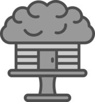 Tree House Vector Icon Design