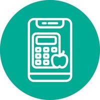 Calorie Calculator Vector Icon Design