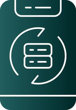 diseño de icono de vector de sincronización de datos