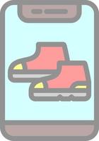 diseño de icono de vector de zapatos de ejercicio