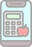 diseño de icono de vector de calculadora de calorías