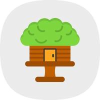 diseño de icono de vector de casa de árbol