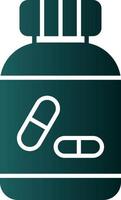 Pills Bottle Vector Icon Design