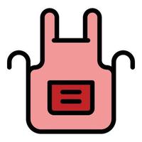 Coffee maker apron icon color outline vector
