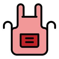 Coffee maker apron icon color outline vector