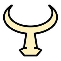 Antelope wildbeest icon color outline vector