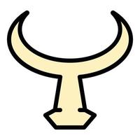 Antelope wildbeest icon color outline vector