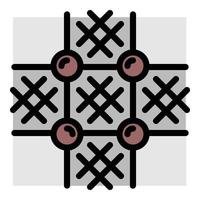 Fish farm net icon color outline vector