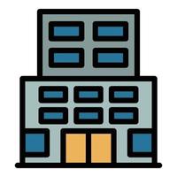 Prison building icon color outline vector