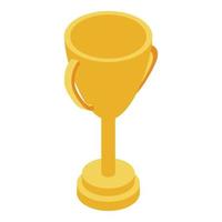 Gold cup icon, isometric style vector