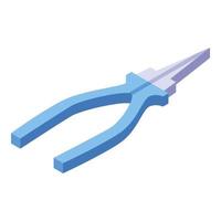 Construction pliers icon, isometric style vector