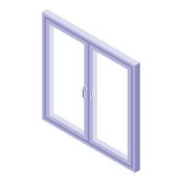 Fixing window frame icon, isometric style vector