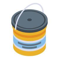 Glue bucket icon, isometric style vector