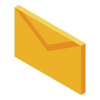 icono de carta de correo, estilo isométrico vector