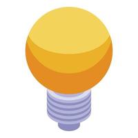 Light bulb icon, isometric style vector