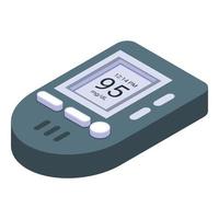 Glucose meter icon, isometric style vector