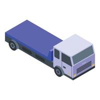 Road tow truck icon, isometric style vector