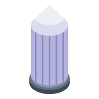 Water tower icon, isometric style vector