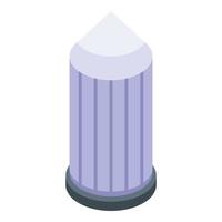 Water tower icon, isometric style vector