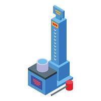 Hammer test game icon isometric vector. Boxing power vector