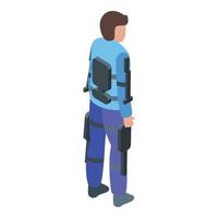 Future exoskeleton icon isometric vector. Robot suit vector