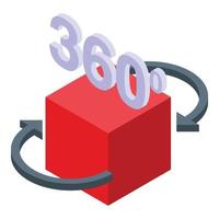 Vr cube icon isometric vector. Virtual reality vector