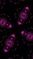 Vj Loop Purple Neon kaleidoscope. Vertical looped video