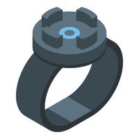 Wrist tracker icon isometric vector. Smart device vector